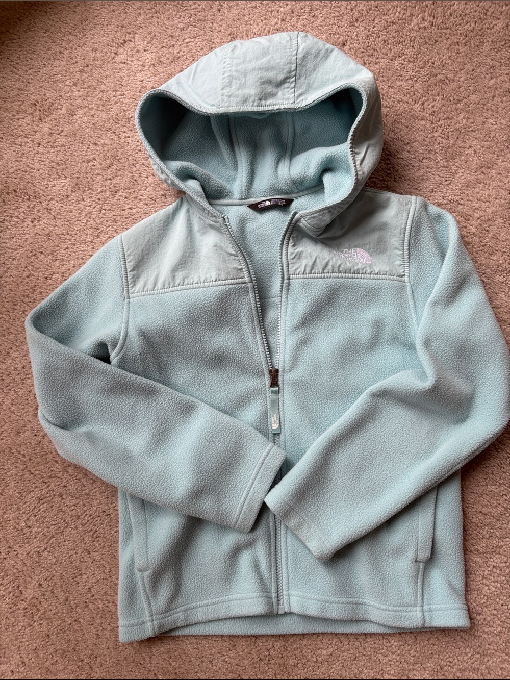 The North Face Kids Mint Green Full-Zip Fleece Hoodie